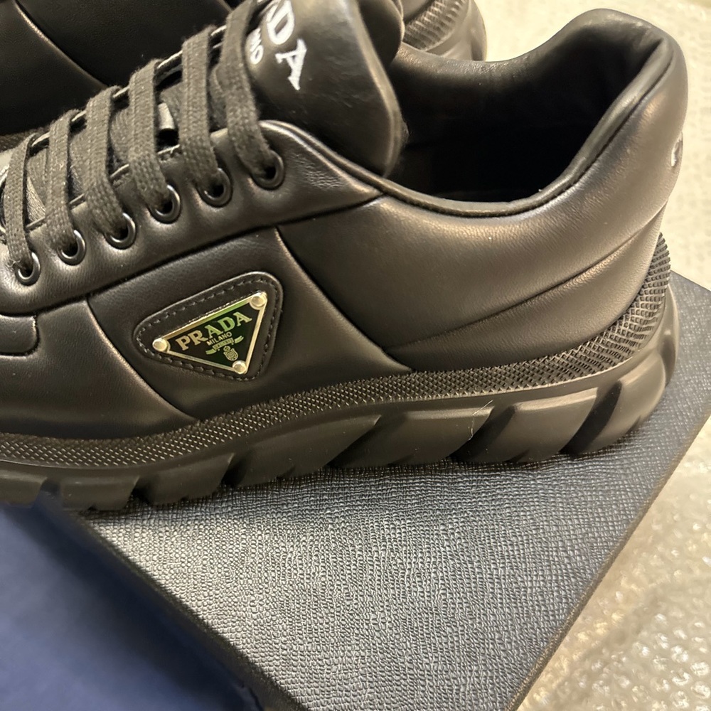 Prada Black Padded nappa leather sneakers